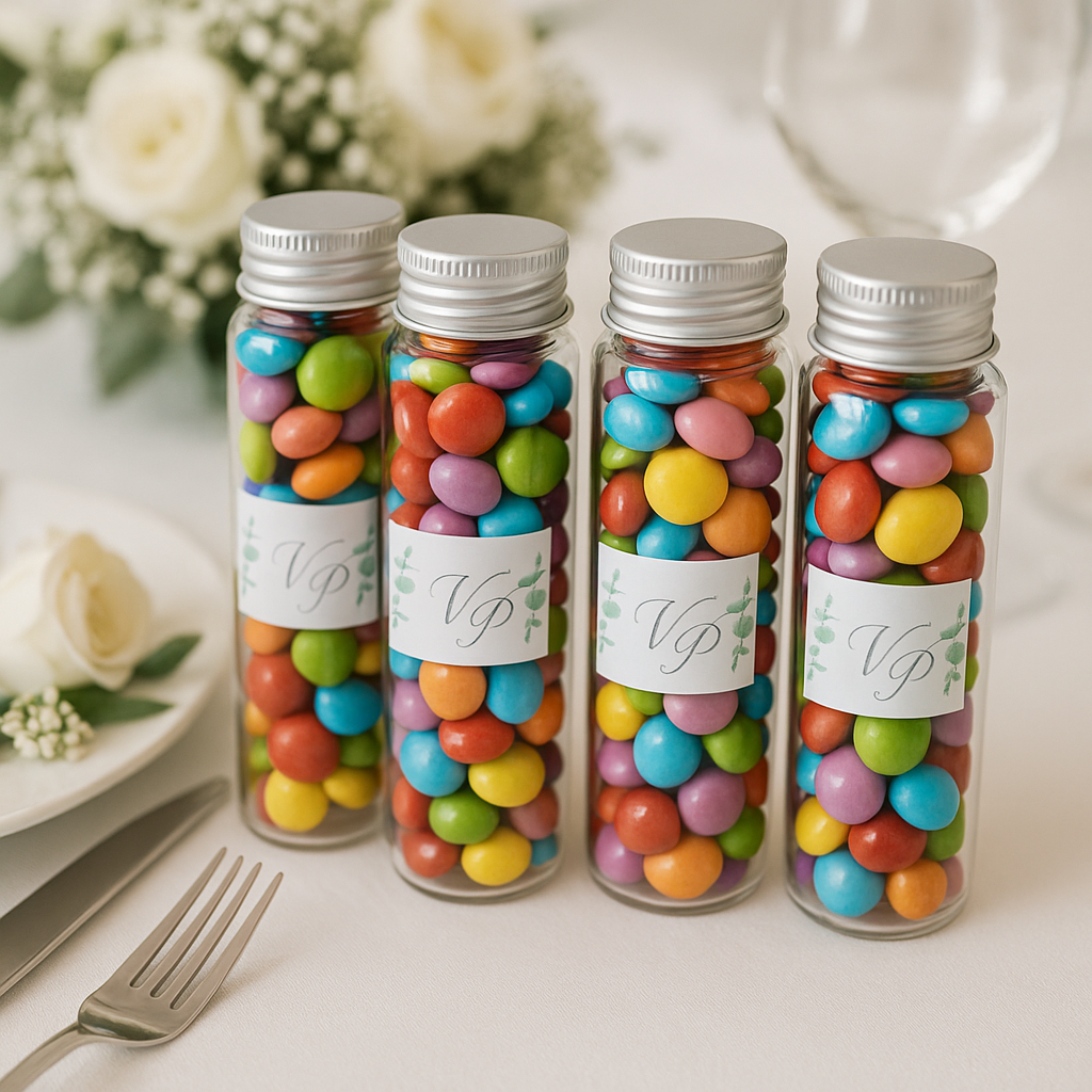 Bottigliette Personalizzate con Confetti Colorati