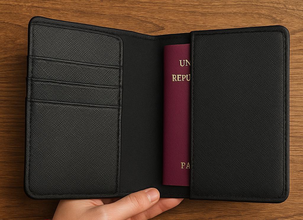 Porta Passaporto Personalizzato in Pelle Saffiano