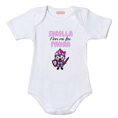 Body neonato “Fratello/Sorella non mi fai paura” – idea regalo divertente