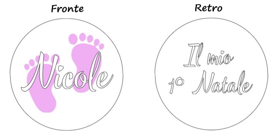 Pallina di Natale Personalizzata con Nome - Il mio 1° natale