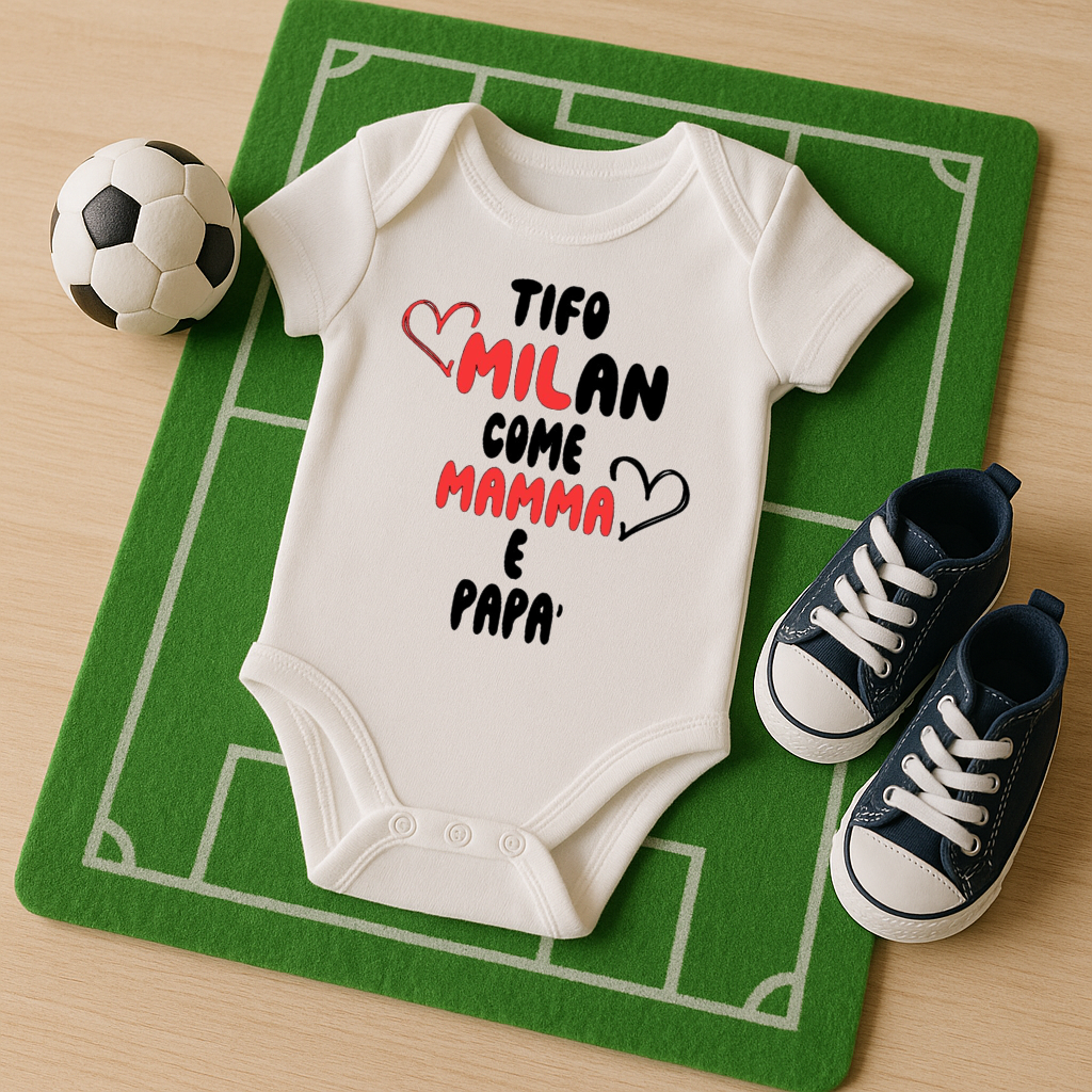 Body neonato piccoli tifosi crescono