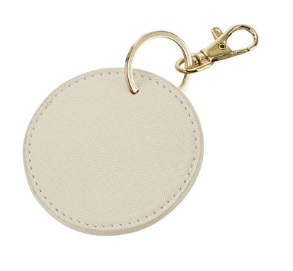 Portachiavi rotondo personalizzato con nome o iniziale – elegante e resistente