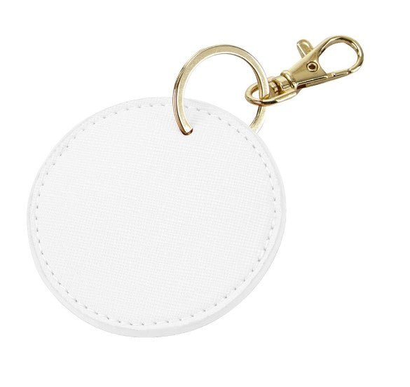 Portachiavi rotondo personalizzato con nome o iniziale – elegante e resistente