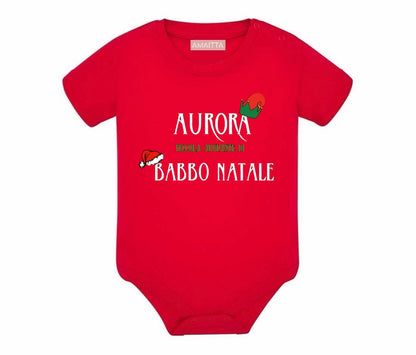 Body Neonato Natalizio Personalizzato – Piccolo Aiutante di Babbo Natale