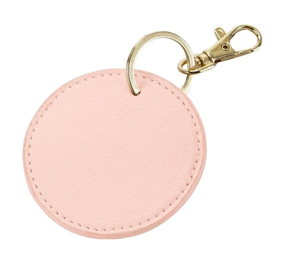 Portachiavi rotondo personalizzato con nome o iniziale – elegante e resistente